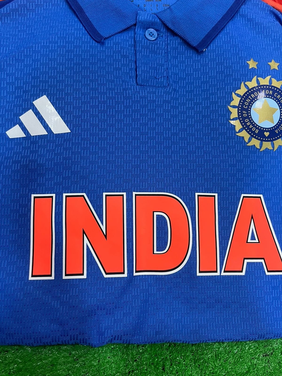 INDIA ODI 2024 CHAMPIONS TROPHY CRICKET JERSEY PLAYER VERSION