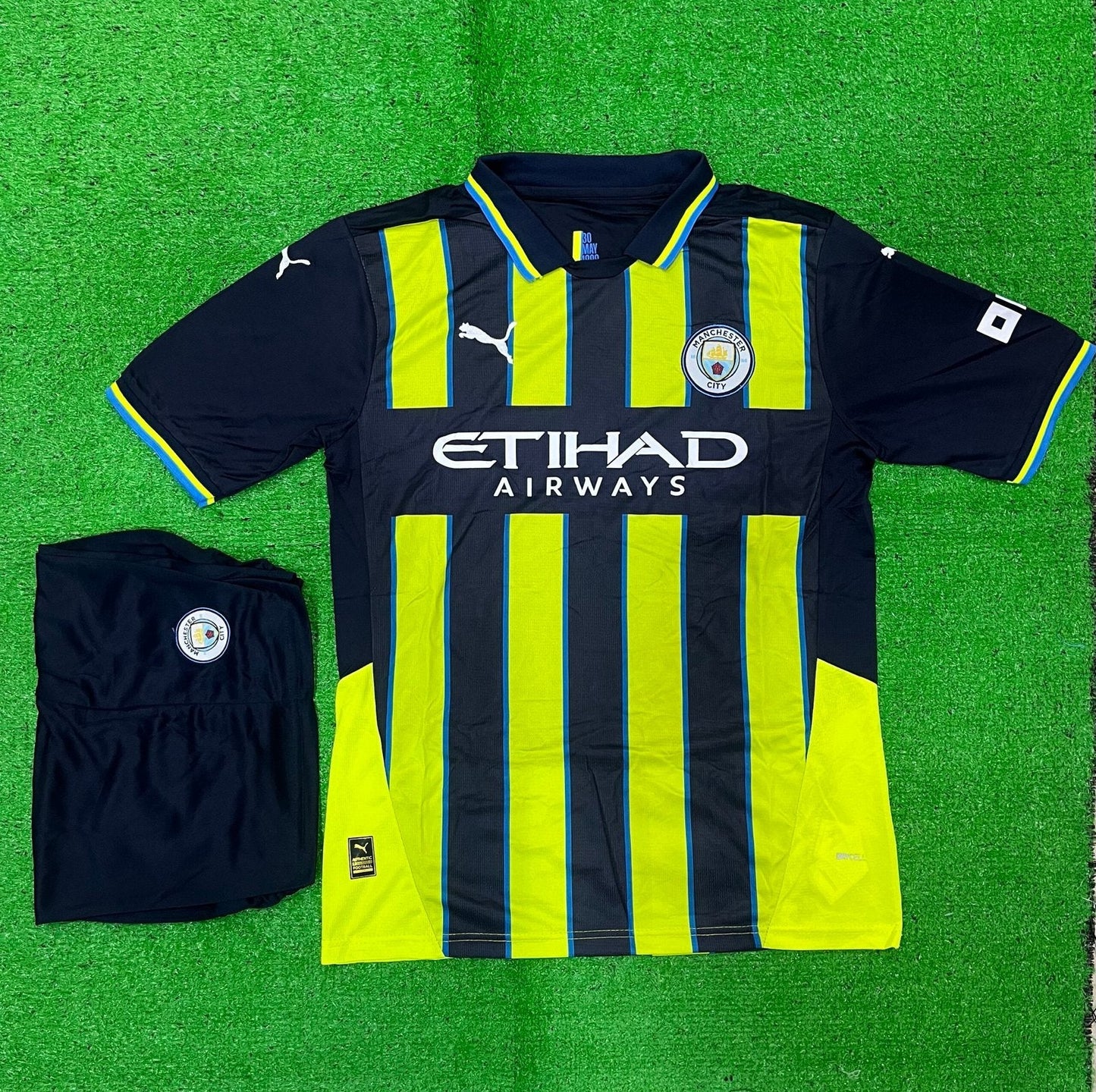 MANCHESTER CITY AWAY 24-25 JERSEY KIT JERSEY AND SHORTS