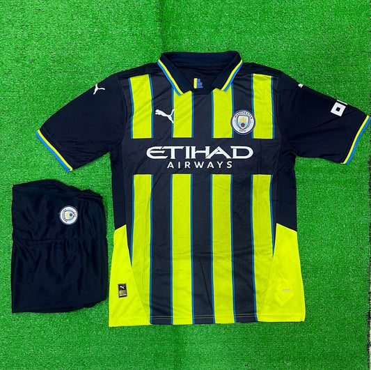 MANCHESTER CITY AWAY 24-25 JERSEY KIT JERSEY AND SHORTS